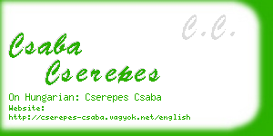 csaba cserepes business card